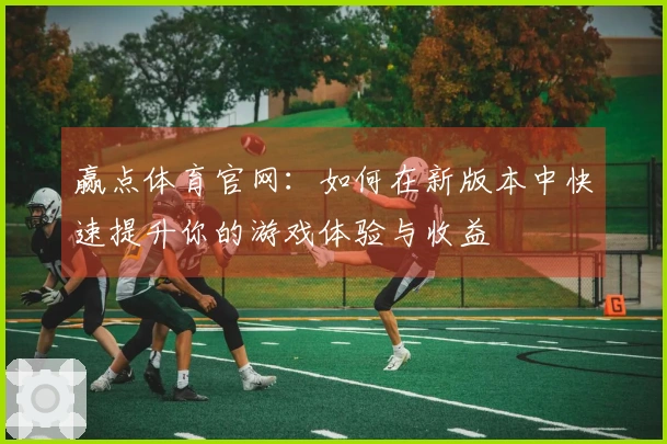 赢点体育官网：如何在新版本中快速提升你的游戏体验与收益